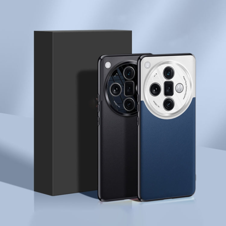For OPPO Find X7 Plain-leather All-inclusive Shockproof Phone Case(Black) - Find X7 Cases by PMC TechLife | Online Shopping South Africa | PMC TechLife | Buy Now Pay Later Mobicred