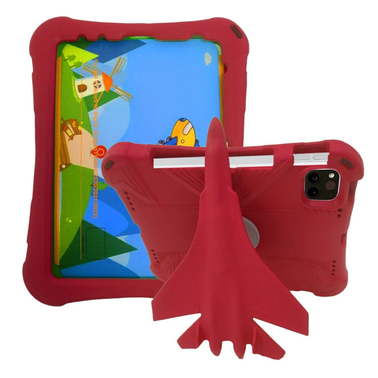 For iPad Air 11 2025 / 2024 360 Rotation Aircraft Holder EVA Shockproof Tablet Case(Red) - iPad Air 11 2025 / 2024 Cases by PMC Jewellery | Online Shopping South Africa | PMC Jewellery | Buy Now Pay Later Mobicred