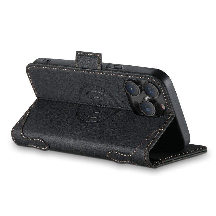 For iPhone 12 Pro Max SUTENI J07 Multifunctional Horizontal Flip Magsafe Leather Phone Case(Black) - free shipping - PMC Jewellery - Order now!
