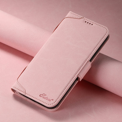 For iPhone 13 SUTENI J07 Multifunctional Horizontal Flip Magsafe Leather Phone Case(Pink) - iPhone 13 Cases by Suteni | Online Shopping South Africa | PMC Jewellery | Buy Now Pay Later Mobicred