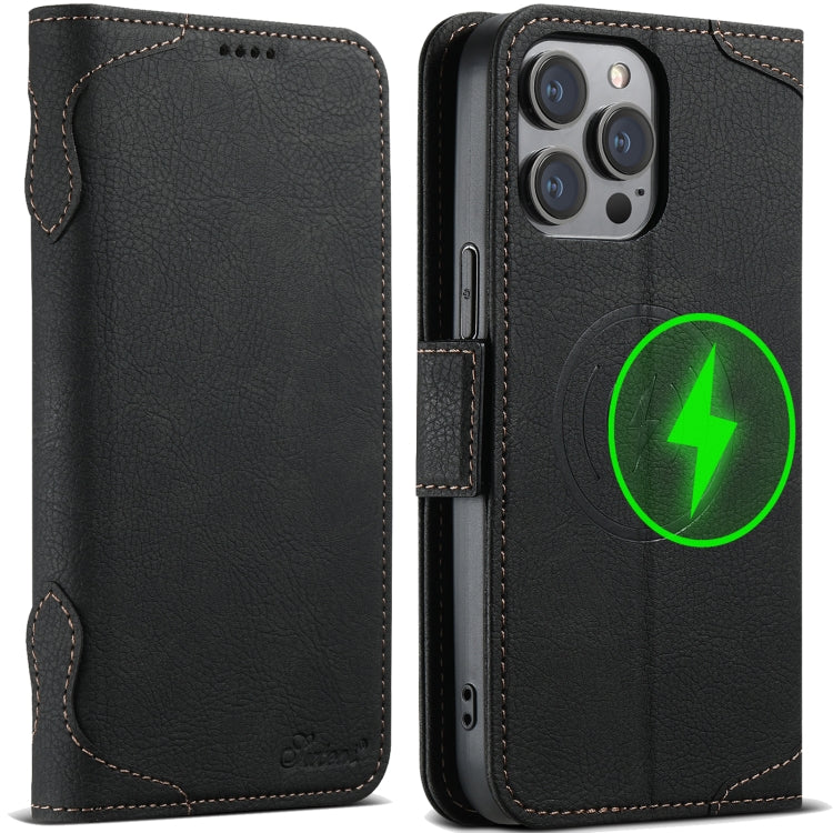 For iPhone 13 Pro Max SUTENI J07 Multifunctional Horizontal Flip Magsafe Leather Phone Case(Black) - iPhone 13 Pro Max Cases by Suteni | Online Shopping South Africa | PMC Jewellery | Buy Now Pay Later Mobicred