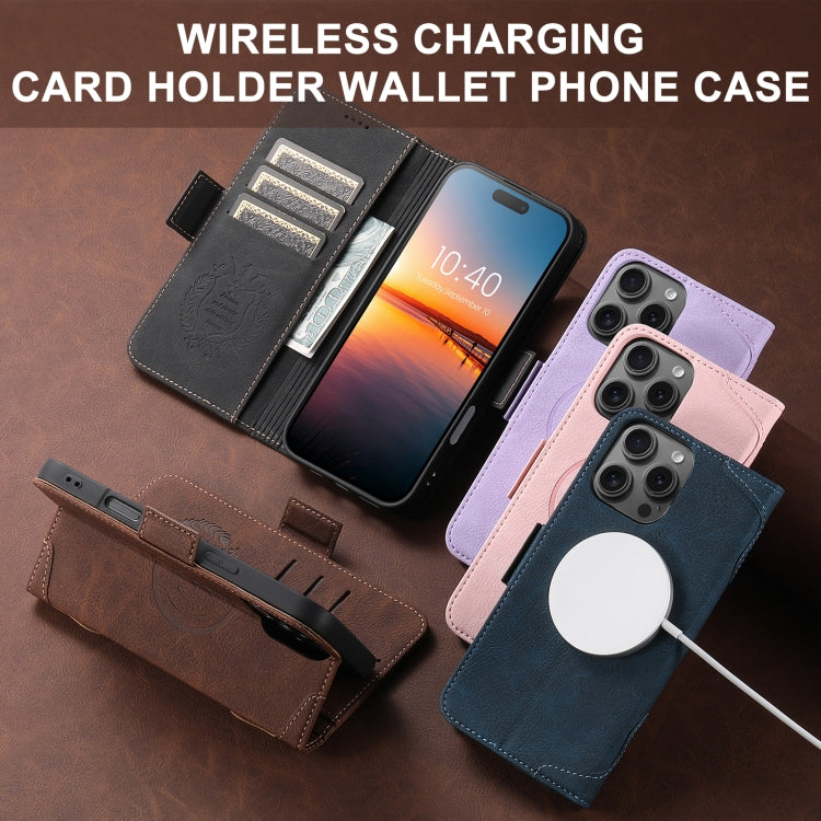 For iPhone 16 SUTENI J07 Multifunctional Horizontal Flip Magsafe Leather Phone Case(Black) - free shipping - PMC Jewellery - Order now!