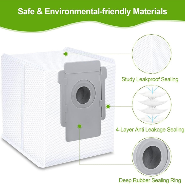 JUNSUNMAY 5pcs For iRobot Roomba i & s & j Series  i8 / i8+ / s9 / s9+ Vacuum Bags Automatic Disposal Dust Bags - For iRobot Accessories by JUNSUNMAY | Online Shopping South Africa | PMC TechLife | Buy Now Pay Later Mobicred