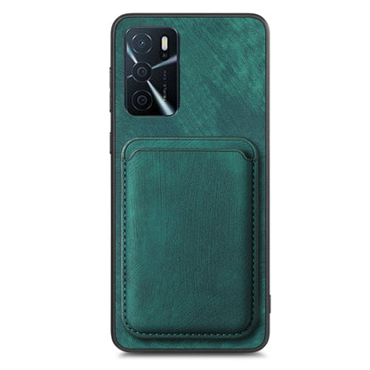 For OPPO F19 Pro Retro Leather Card Bag Magnetic Phone Case(Green) - OPPO Cases by PMC Jewellery | Online Shopping South Africa | PMC Jewellery | Buy Now Pay Later Mobicred