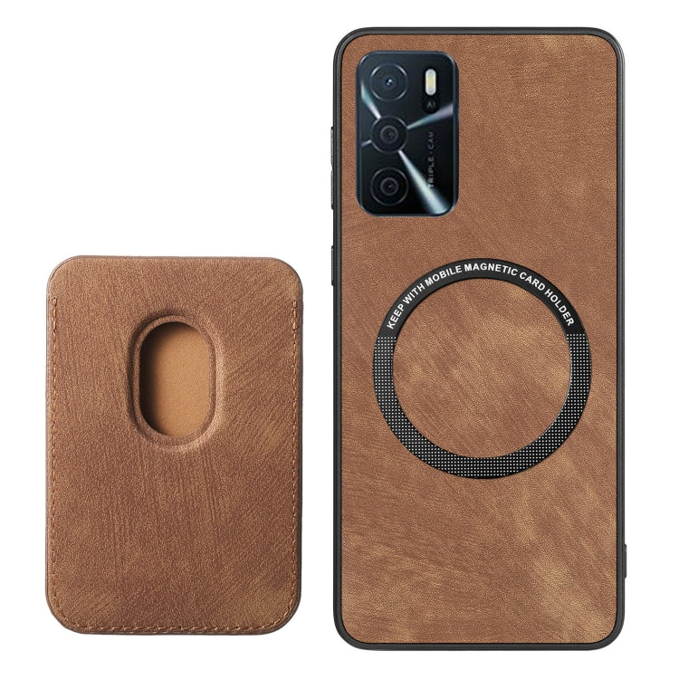 For OPPO A92S Retro Leather Card Bag Magnetic Phone Case(Brown) - OPPO Cases by PMC TechLife | Online Shopping South Africa | PMC TechLife | Buy Now Pay Later Mobicred
