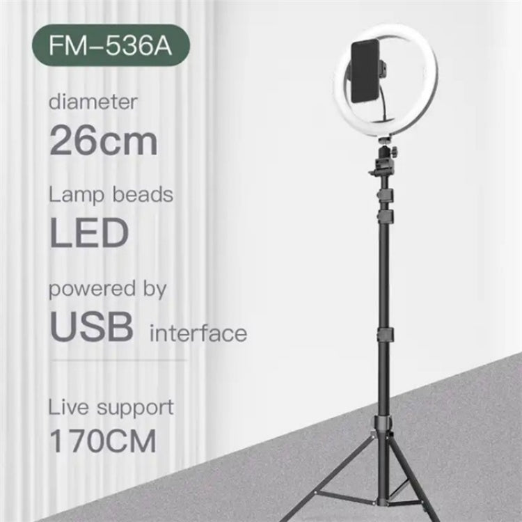 JMARY FM-536A 10 inch Ring Live Fill Light Streaming Stand Beauty Light Set - free shipping - PMC TechLife - Order now!
