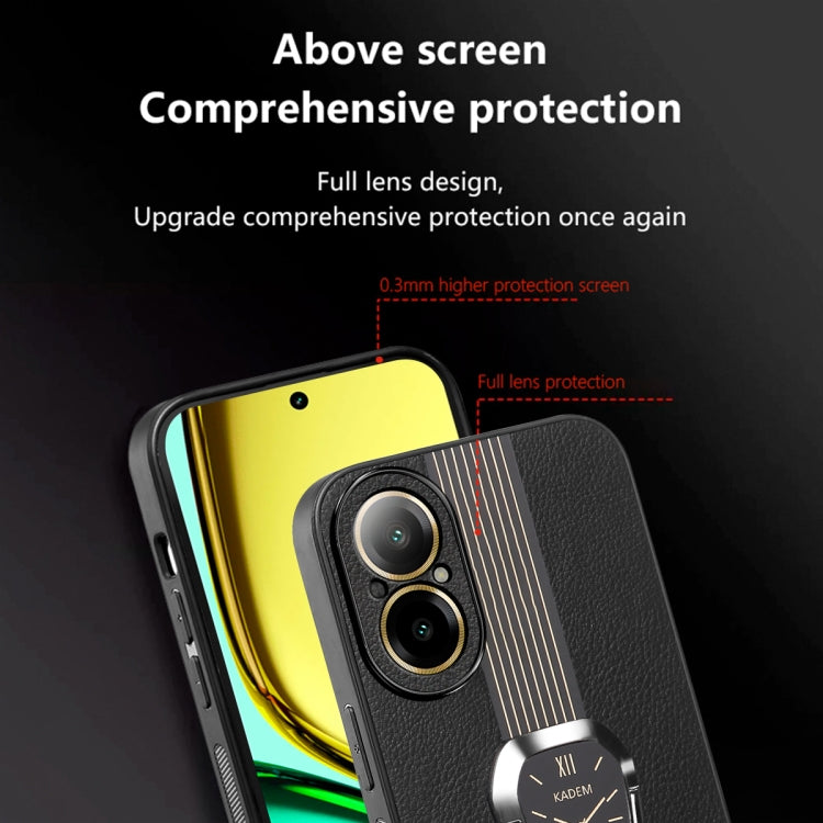 For Realme C67 4G Magnetic Litchi Leather Back Phone Case with Holder(Orange) - Realme Cases by PMC TechLife | Online Shopping South Africa | PMC TechLife | Buy Now Pay Later Mobicred