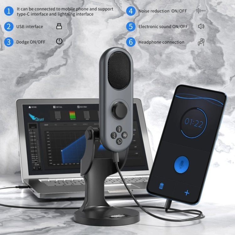 JMARY MC-PW7 USB Desktop Cardioid Noise Reduction Microphone - Microphone by Jmary | Online Shopping South Africa | PMC Jewellery | Buy Now Pay Later Mobicred