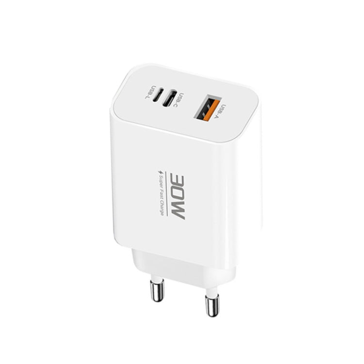 PD30W USB-C / Type-C + 8 Pin + USB Charger with Type-C to 8 Pin Date Cable(EU Plug) - free shipping - PMC Jewellery - Order now!