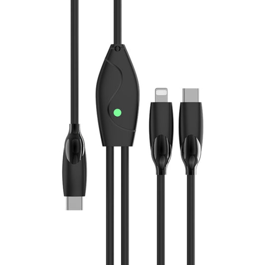 ENKAY PD100W 2-in-1 Type-C to Type-C / 8 Pin Fast Charging Cable with E-Marker, Cable Length:2m - Multifunction Cable by ENKAY | Online Shopping South Africa | PMC Jewellery | Buy Now Pay Later Mobicred