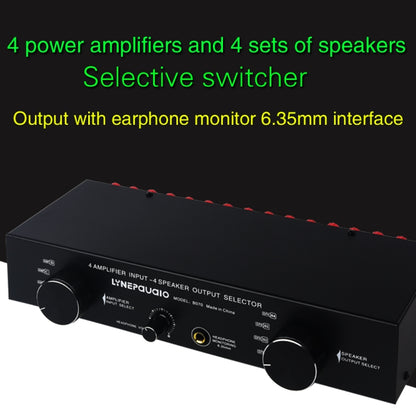 B070 4 Input 4 Ooutput Power Amplifier Speaker Selector Switcher Speaker Comparator -  by PMC Jewellery | Online Shopping South Africa | PMC Jewellery | Buy Now Pay Later Mobicred