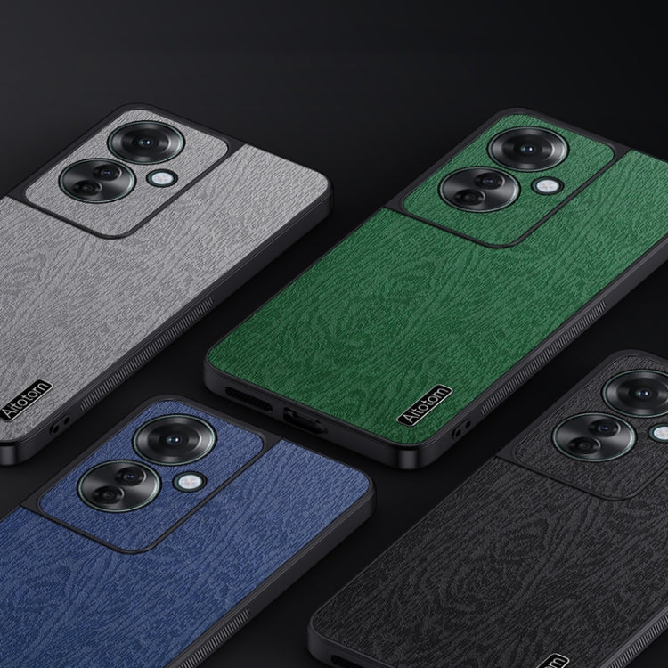For OPPO Reno11 F Tree Bark Leather Shockproof Phone Case(Black) - Reno11 F Cases by PMC TechLife | Online Shopping South Africa | PMC TechLife | Buy Now Pay Later Mobicred