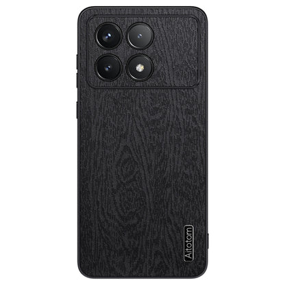 For Xiaomi Redmi K70 Tree Bark Leather Shockproof Phone Case(Black) - K70 Cases by PMC Jewellery | Online Shopping South Africa | PMC Jewellery | Buy Now Pay Later Mobicred