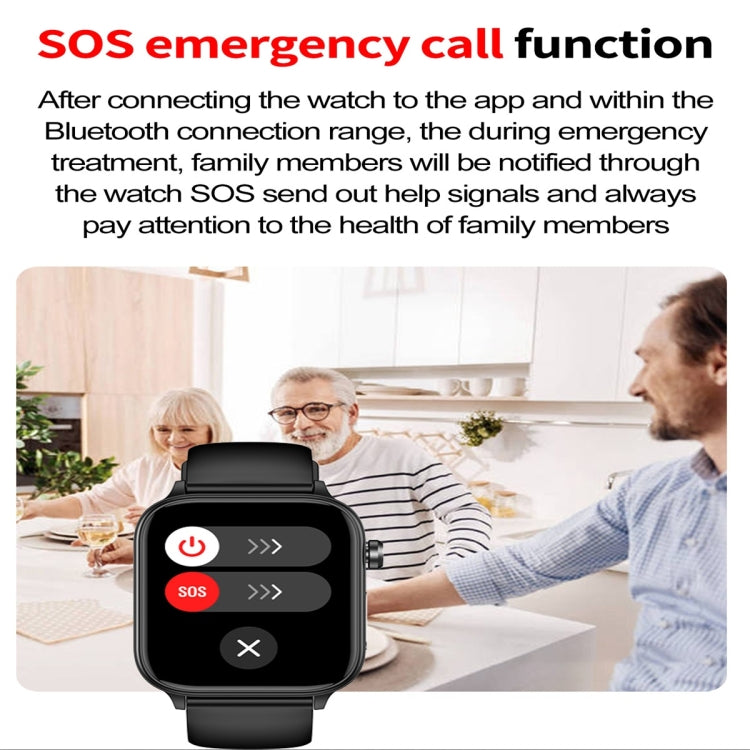 ET570 1.96 inch Color Screen Smart Watch Silicone Strap, Support Bluetooth Call / ECG(Black) - Smart Watches by PMC Jewellery | Online Shopping South Africa | PMC Jewellery