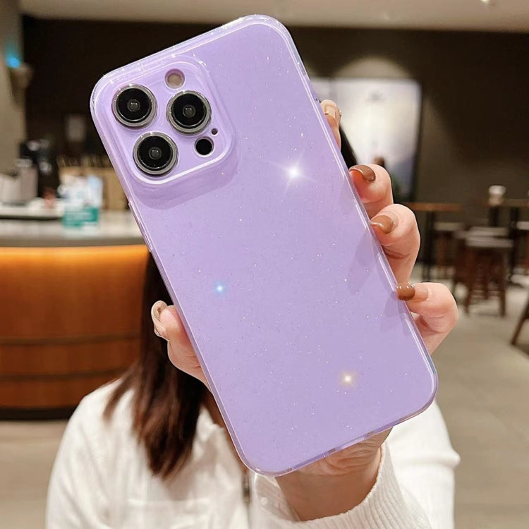 For iPhone 16 Pro Jelly Glitter Solid Color TPU Phone Case(Purple) - iPhone 16 Pro Cases by PMC TechLife | Online Shopping South Africa | PMC TechLife | Buy Now Pay Later Mobicred