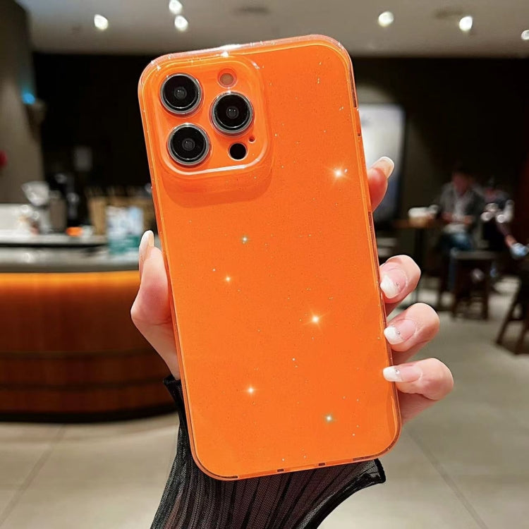 For iPhone 16 Pro Jelly Glitter Solid Color TPU Phone Case(Orange) - iPhone 16 Pro Cases by PMC TechLife | Online Shopping South Africa | PMC TechLife | Buy Now Pay Later Mobicred