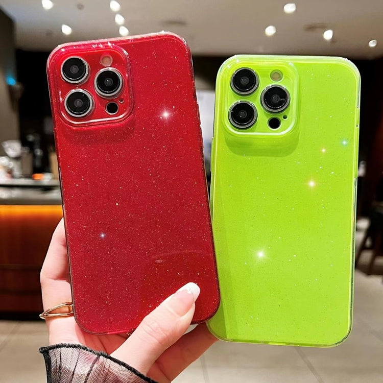For iPhone 16 Jelly Glitter Solid Color TPU Phone Case(Orange) - iPhone 16 Cases by PMC TechLife | Online Shopping South Africa | PMC TechLife | Buy Now Pay Later Mobicred