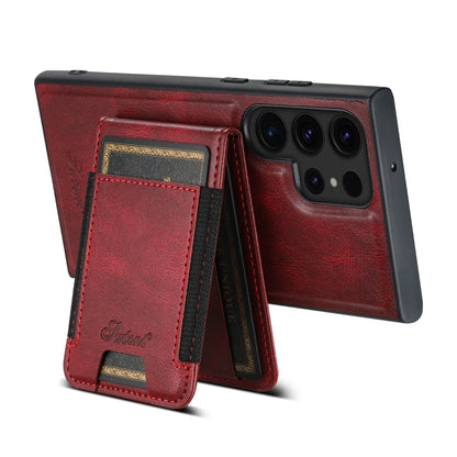 For Samsung Galaxy S23 Ultra 5G Suteni H17 Oil Eax Leather Detachable Wallet Phone Case(Red) - Galaxy S23 Ultra 5G Cases by Suteni | Online Shopping South Africa | PMC Jewellery | Buy Now Pay Later Mobicred