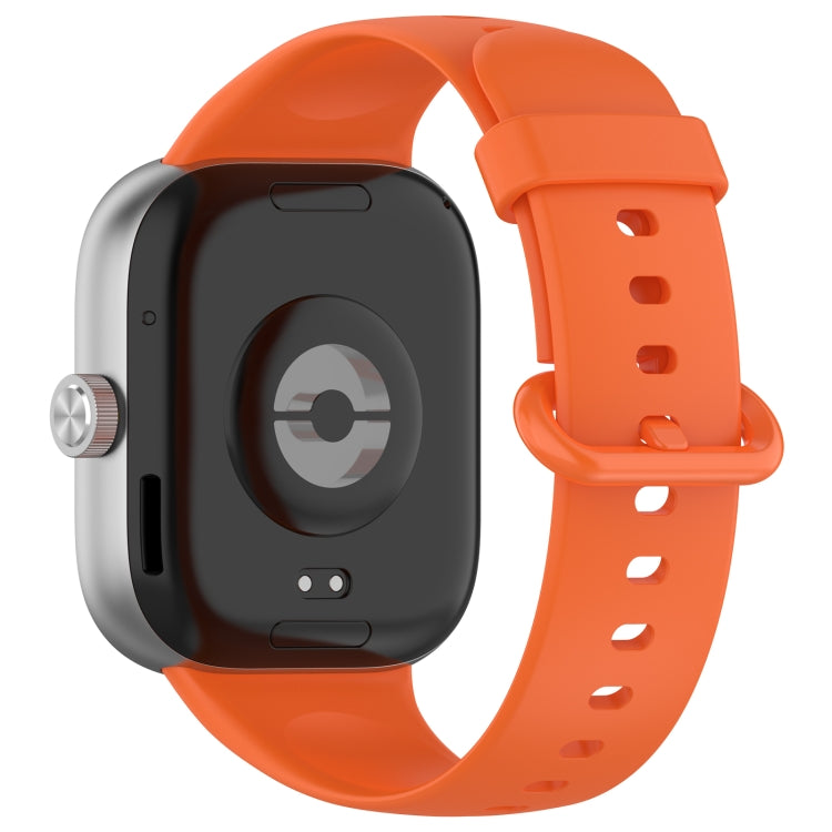 For Redmi Watch 4 Solid Color Colorful Buckle Silicone Watch Band(Orange) - Watch Bands by PMC TechLife | Online Shopping South Africa | PMC TechLife