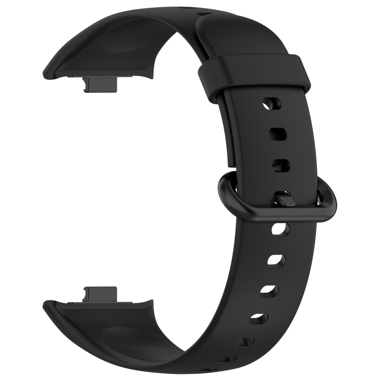 For Redmi Watch 4 Solid Color Colorful Buckle Silicone Watch Band(Black) - Watch Bands by PMC TechLife | Online Shopping South Africa | PMC TechLife