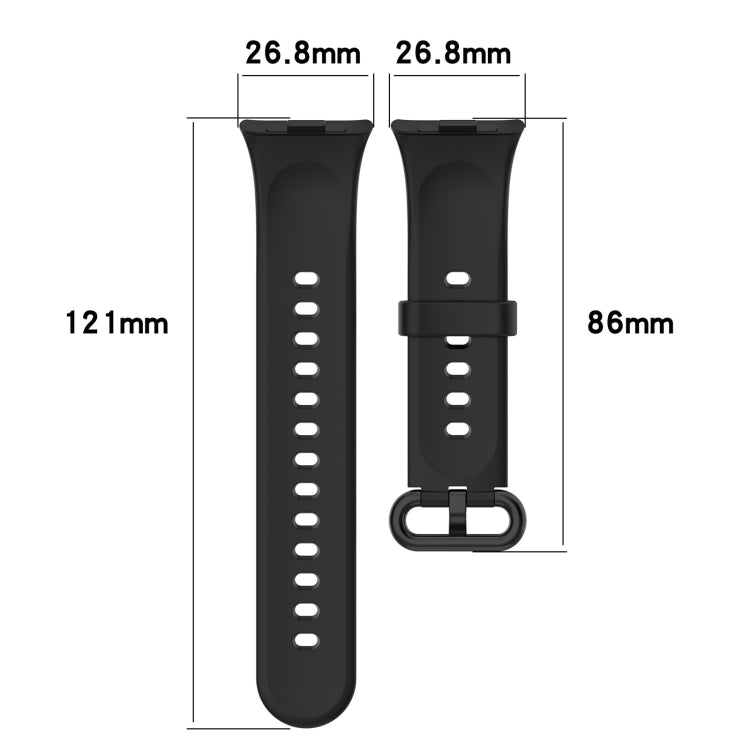 For Redmi Watch 4 Solid Color Colorful Buckle Silicone Watch Band(Purple) - Watch Bands by PMC TechLife | Online Shopping South Africa | PMC TechLife