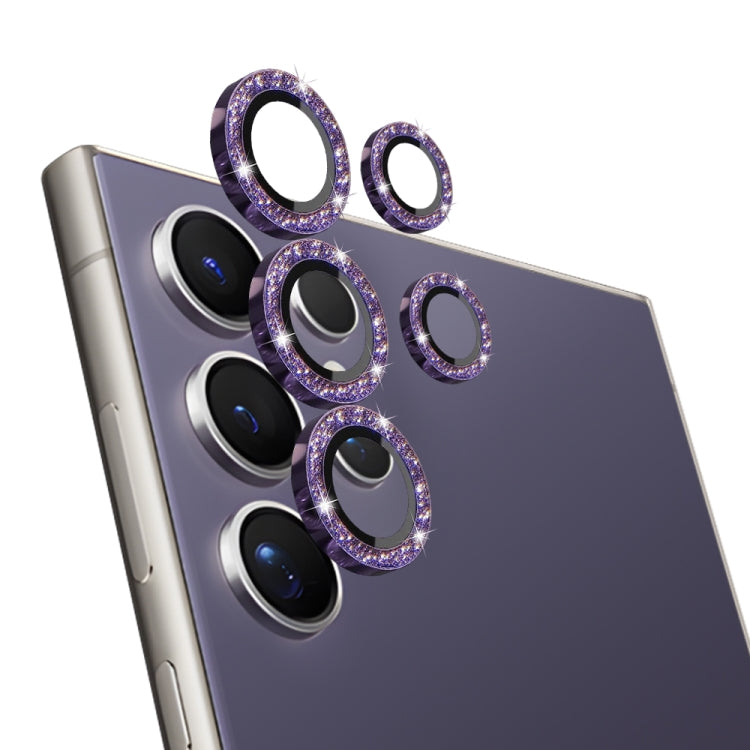 For Samsung Galaxy S24 Ultra 5G NORTHJO Camera Lens Bling Glitter Metal Ring Tempered Glass Film(Purple) - Galaxy S24 Ultra 5G Tempered Glass by NORTHJO | Online Shopping South Africa | PMC Jewellery | Buy Now Pay Later Mobicred