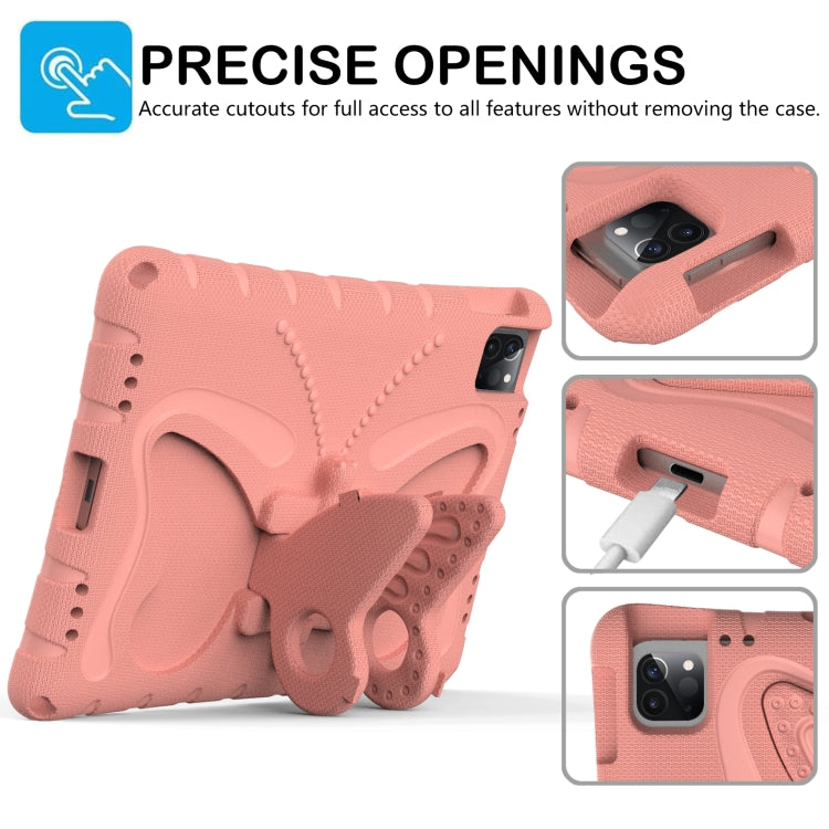 For iPad Pro 11 2024 Butterfly Bracket EVA Shockproof Tablet Case(Pink Orange) - iPad Pro 11 2024 Cases by PMC Jewellery | Online Shopping South Africa | PMC Jewellery | Buy Now Pay Later Mobicred