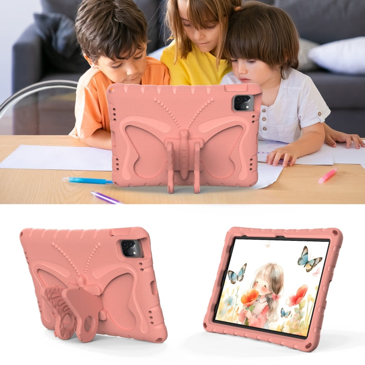 For iPad Pro 11 2024 Butterfly Bracket EVA Shockproof Tablet Case(Pink Orange) - iPad Pro 11 2024 Cases by PMC Jewellery | Online Shopping South Africa | PMC Jewellery | Buy Now Pay Later Mobicred