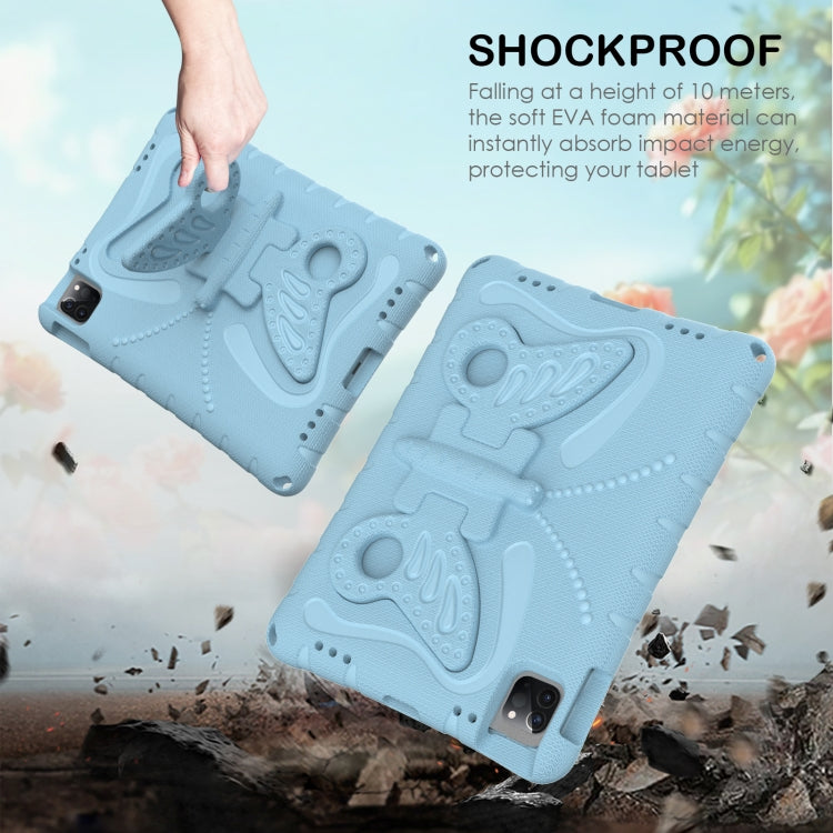 For iPad Pro 11 2024 Butterfly Bracket EVA Shockproof Tablet Case(Light Blue) - iPad Pro 11 2024 Cases by PMC TechLife | Online Shopping South Africa | PMC TechLife | Buy Now Pay Later Mobicred