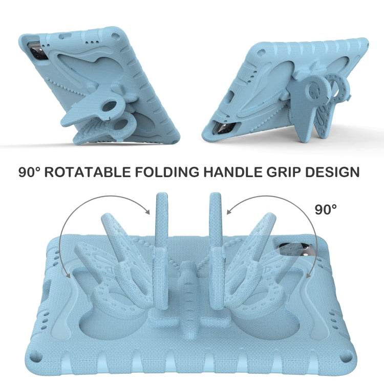 For iPad Pro 11 2024 Butterfly Bracket EVA Shockproof Tablet Case(Light Blue) - iPad Pro 11 2024 Cases by PMC TechLife | Online Shopping South Africa | PMC TechLife | Buy Now Pay Later Mobicred
