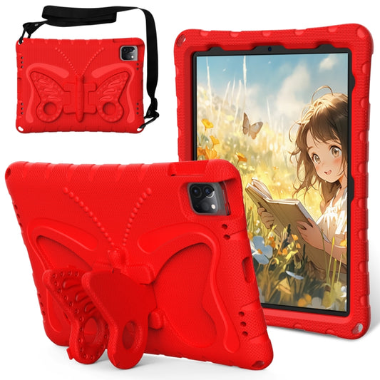 For iPad Pro 11 2024 Butterfly Bracket EVA Shockproof Tablet Case(Red) - iPad Pro 11 2024 Cases by PMC Jewellery | Online Shopping South Africa | PMC Jewellery | Buy Now Pay Later Mobicred