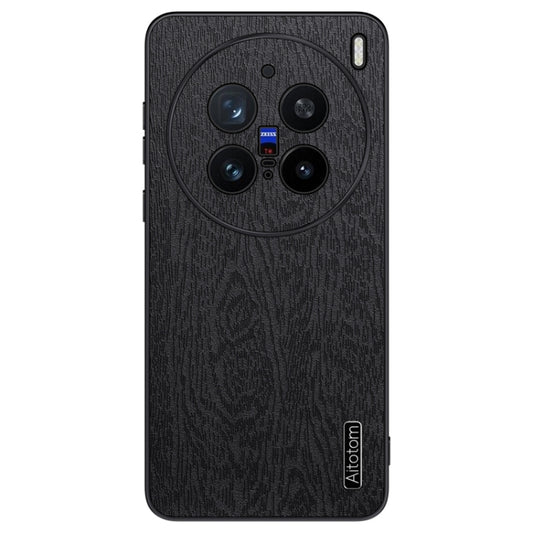 For vivo X200 Pro Tree Bark Leather Shockproof Phone Case(Black) - X200 Pro Cases by PMC Jewellery | Online Shopping South Africa | PMC Jewellery | Buy Now Pay Later Mobicred