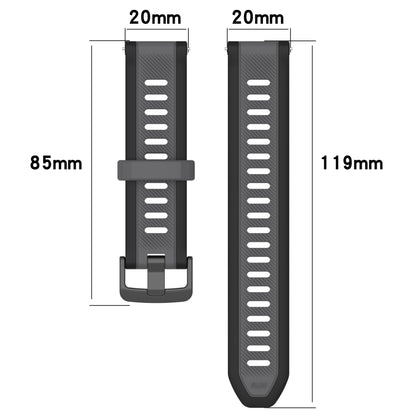 For Samsung Galaxy Watch 6 44mm 20mm Two Color Textured Silicone Watch Band(Yellow+Black) - Watch Bands by PMC Jewellery | Online Shopping South Africa | PMC Jewellery