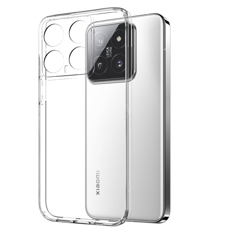 For Xiaomi 14 5G NORTHJO Transparent TPU Phone Case with Tempered Glass Film(Transparent) - 14 Cases by NORTHJO | Online Shopping South Africa | PMC Jewellery | Buy Now Pay Later Mobicred