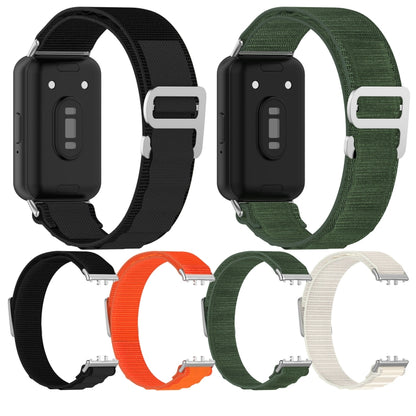 For Samsung Galaxy Fit 3 Nylon Canvas Watch Band(Green) - Watch Bands by PMC Jewellery | Online Shopping South Africa | PMC Jewellery