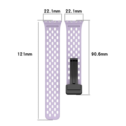 For Samsung Galaxy Fit 3 Hole Style Magnetic Folding Buckle Silicone Watch Band(Purple) - Watch Bands by PMC Jewellery | Online Shopping South Africa | PMC Jewellery