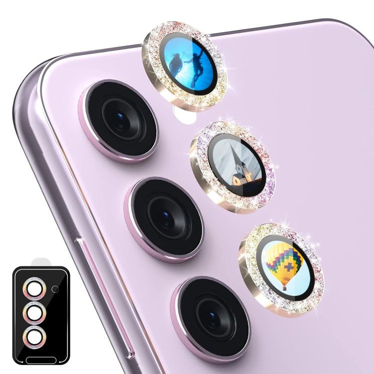 For Samsung Galaxy S24 5G ENKAY Hat-Prince AR 9H Rear Lens Glitter Aluminium Alloy Tempered Glass Film(Colorful) - Galaxy S24 5G Tempered Glass by ENKAY | Online Shopping South Africa | PMC Jewellery | Buy Now Pay Later Mobicred