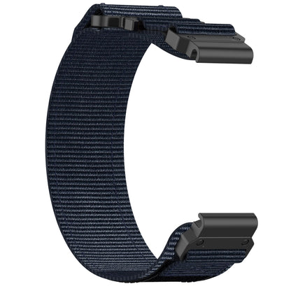 For Garmin Quatix 7 Pro 22mm Nylon Hook And Loop Fastener Watch Band(Blue) - Watch Bands by PMC Jewellery | Online Shopping South Africa | PMC Jewellery