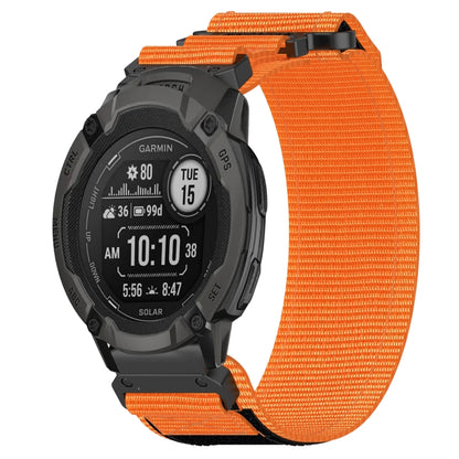 For Garmin Instinct 2 22mm Nylon Hook And Loop Fastener Watch Band(Orange) - Watch Bands by PMC Jewellery | Online Shopping South Africa | PMC Jewellery