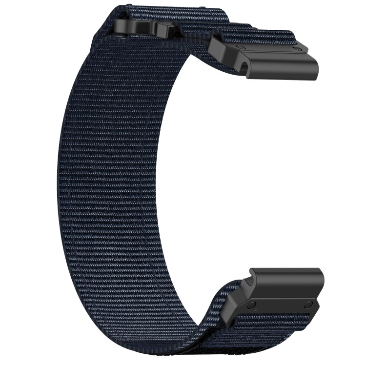 For Garmin Fenix 7X 26mm Nylon Hook And Loop Fastener Watch Band(Blue) - free shipping - PMC TechLife - Order now!