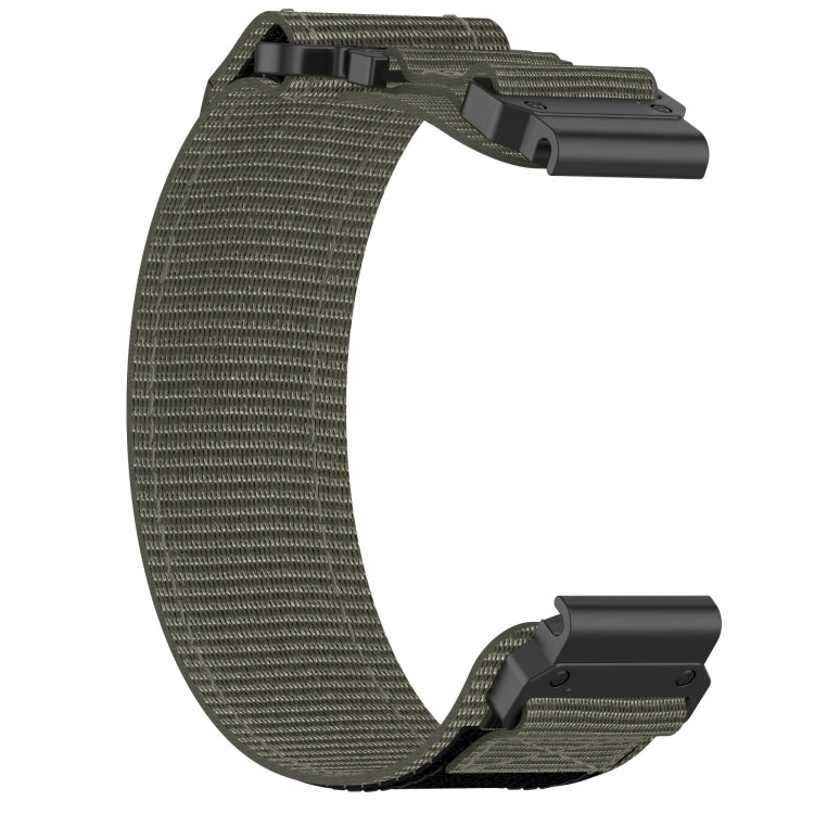 For Garmin Descent MK 1 26mm Nylon Hook And Loop Fastener Watch Band(Grey) - Watch Bands by PMC TechLife | Online Shopping South Africa | PMC TechLife | Buy Now Pay Later Mobicred