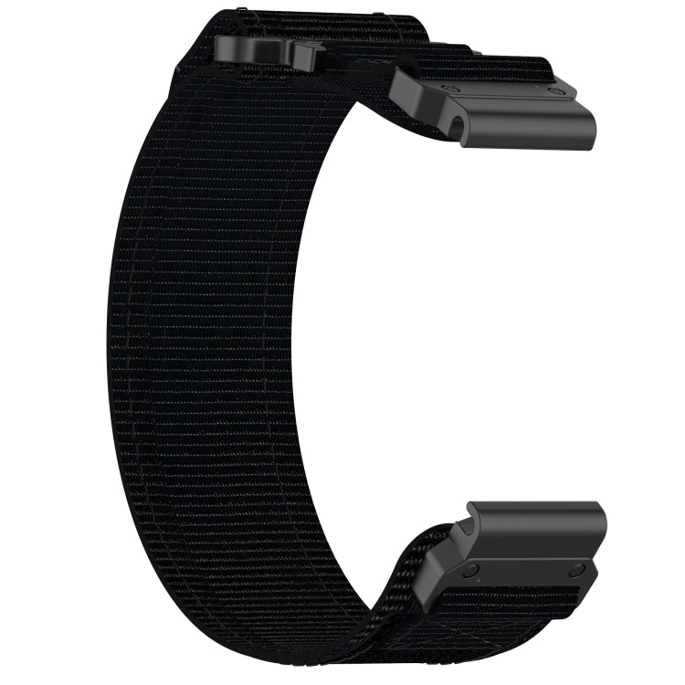 For Garmin Fenix 6S Pro 20mm Nylon Hook And Loop Fastener Watch Band(Black) - Watch Bands by PMC TechLife | Online Shopping South Africa | PMC TechLife