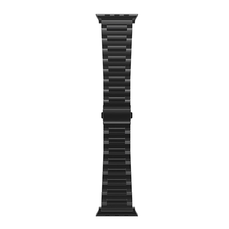 For Apple Watch Series 8 45mm I-Shaped Titanium Watch Band(Black) - Watch Bands by PMC TechLife | Online Shopping South Africa | PMC TechLife