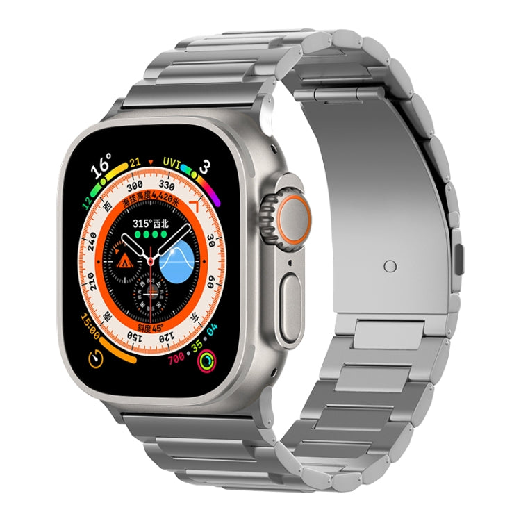For Apple Watch Series 8 45mm I-Shaped Titanium Watch Band(Grey) - Watch Bands by PMC TechLife | Online Shopping South Africa | PMC TechLife