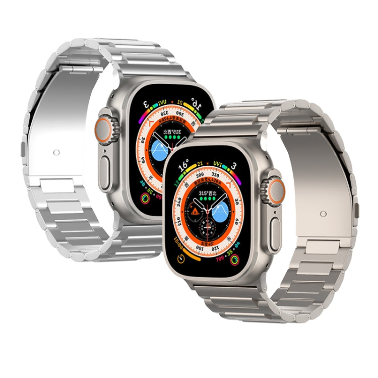 For Apple Watch Series 9 45mm I-Shaped Titanium Watch Band(Sliver) - Watch Bands by PMC TechLife | Online Shopping South Africa | PMC TechLife