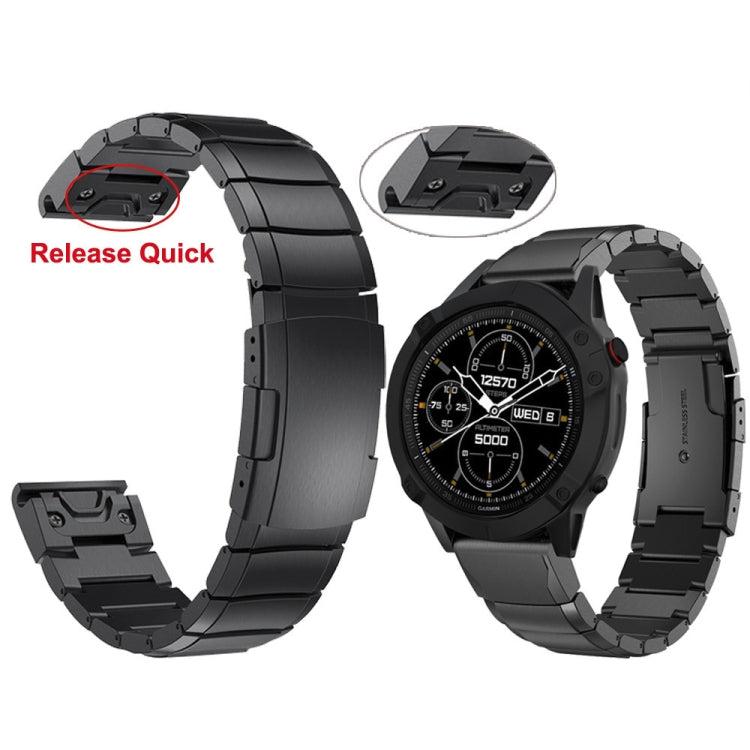 For Garmin Instinct 2S Tortoise Shell 20mm Stainless Steel Watch Band(Rose Gold) - free shipping - PMC TechLife - Order now!