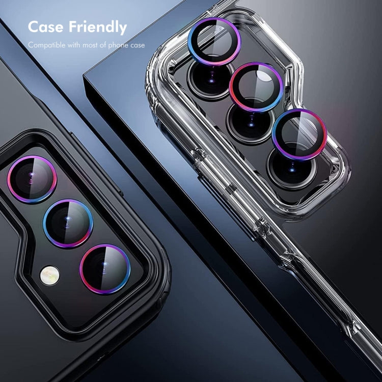 For Samsung Galaxy S24 FE 5G ENKAY Hat-Prince 9H Rear Camera Lens Aluminium Alloy Tempered Glass Film(Colorful) - Galaxy Tempered Glass by ENKAY | Online Shopping South Africa | PMC Jewellery | Buy Now Pay Later Mobicred