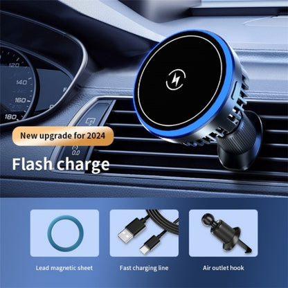 T1 With RGB Light Semiconductor Refrigeration Car Air Outlet Magnetic Wireless Charger - Wireless Charging Pads by PMC Jewellery | Online Shopping South Africa | PMC Jewellery | Buy Now Pay Later Mobicred