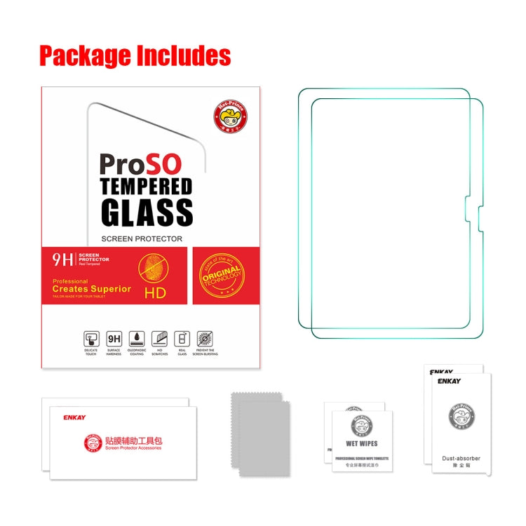 For iPad Pro 11 2024 2pcs ENKAY Hat-Prince 0.33mm Explosion-proof Tempered Glass Film - iPad Pro 11 2024 Tempered Glass by ENKAY | Online Shopping South Africa | PMC Jewellery | Buy Now Pay Later Mobicred