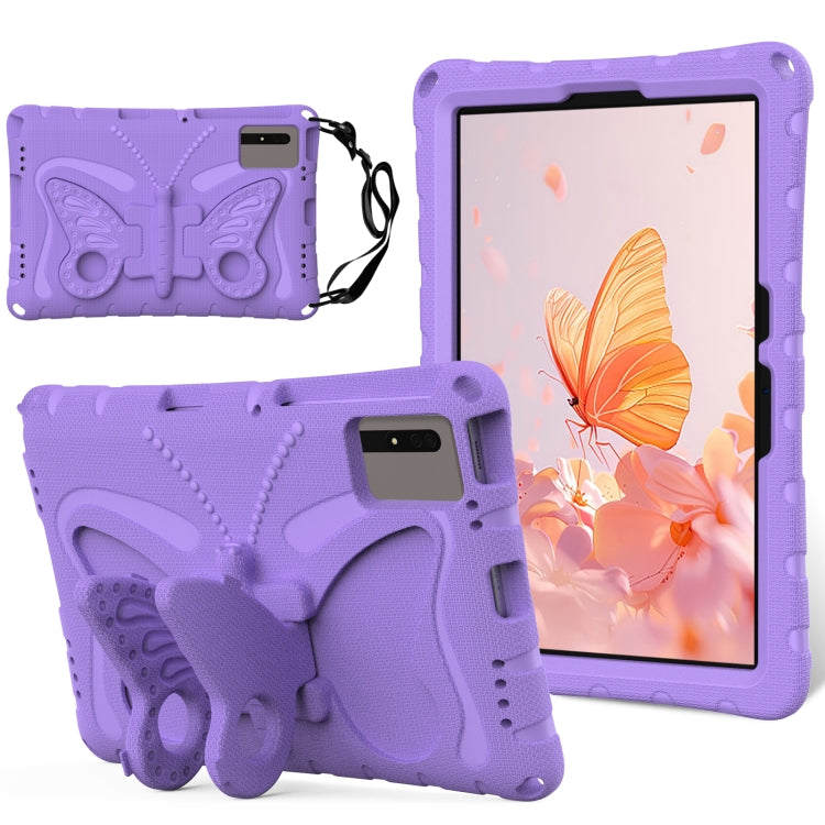 For Samsung Galaxy Tab S9 11 X710 Butterfly Bracket EVA Shockproof Tablet Case(Light Purple) - Other Galaxy Tab PC by PMC Jewellery | Online Shopping South Africa | PMC Jewellery | Buy Now Pay Later Mobicred